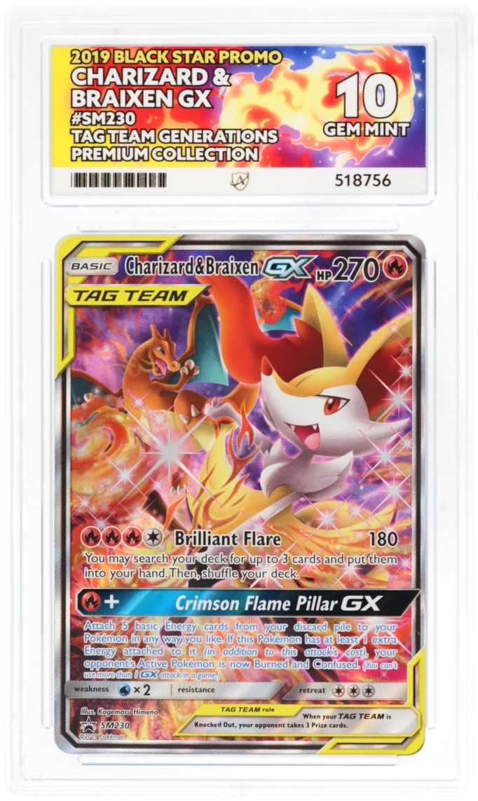 Charizard & Braixen GX Tag Team SM230 - Ace 10