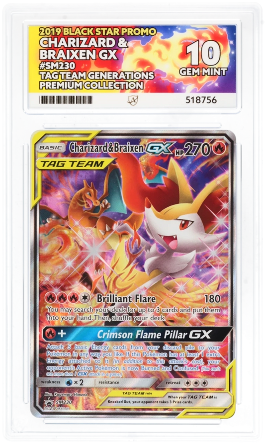 Charizard & Braixen GX Tag Team SM230 - Ace 10